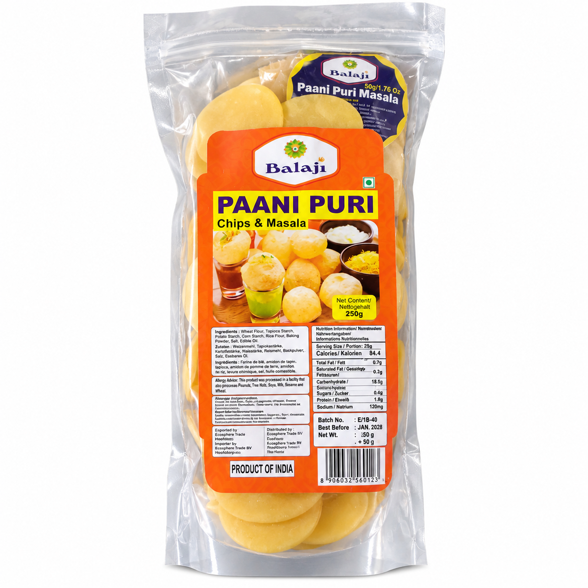 Ideal/Balaji Golgappa Pani Puri Chips 200g