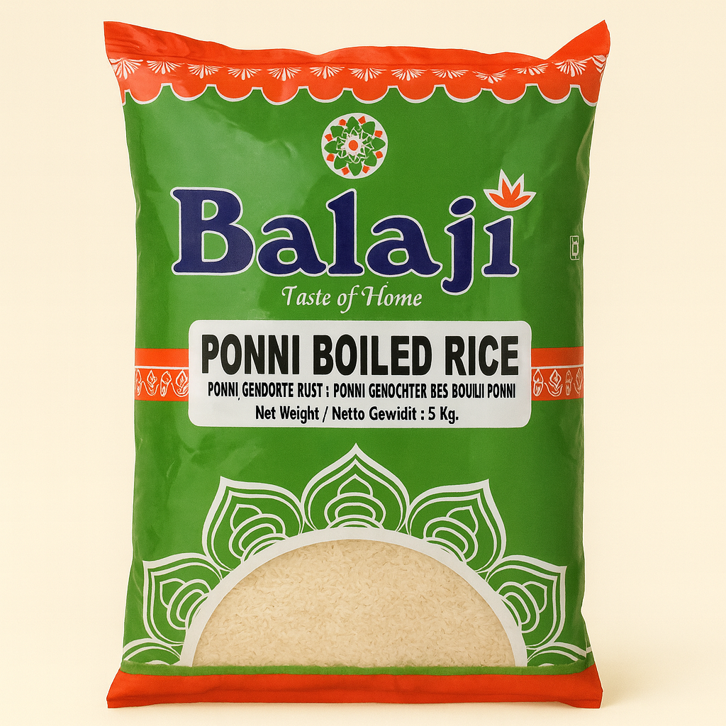 Balaji Ponni Boiled Rice 5 kg – Buy Online Authentic South Indian Parboiled Rice for Idli, Dosa and Everyday Meals