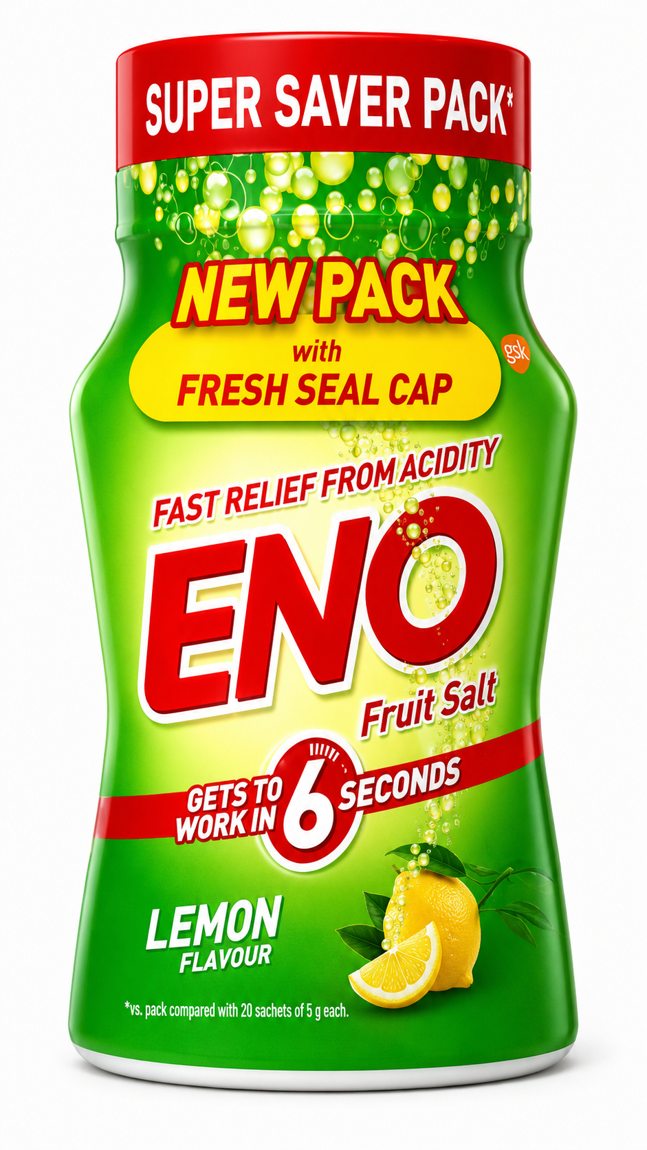 ENO Fruit Salt Lemon Flavour 100g