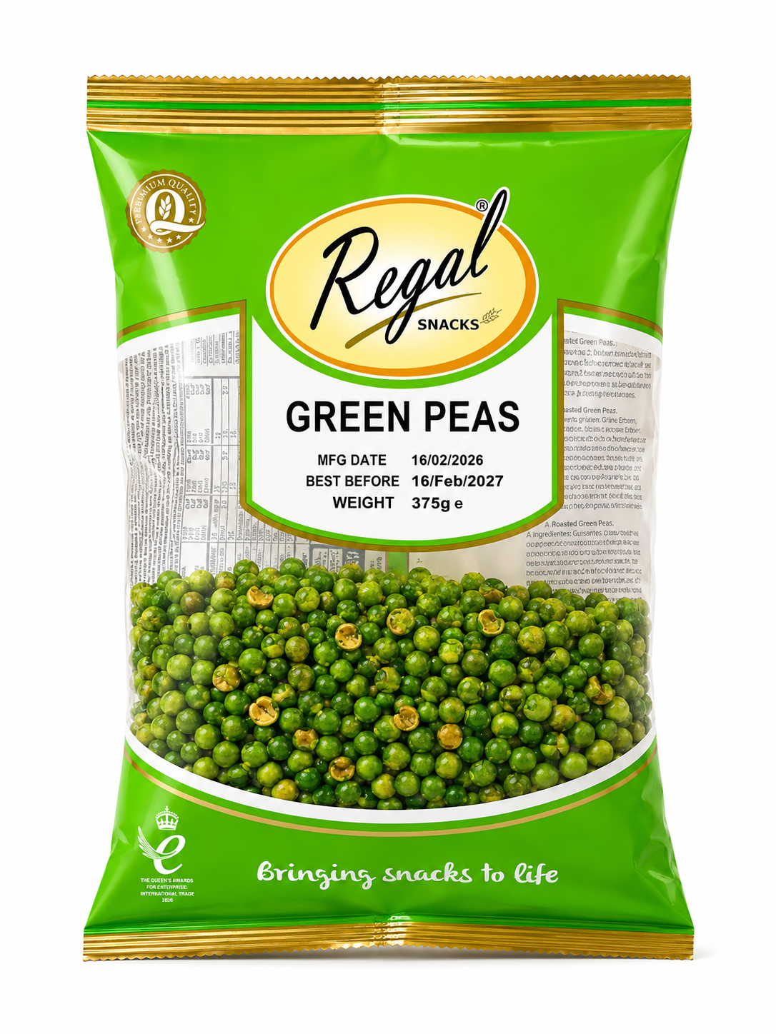 Regal Snacks Green Peas 375g