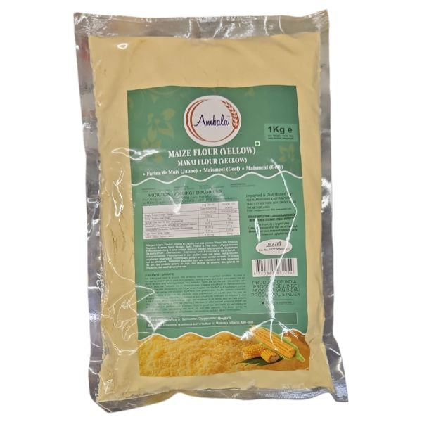 Ambala Yellow Maize Flour 1 kg – Buy Online Makki Ka Atta for Roti, Cornbread and Traditional Indian Cooking