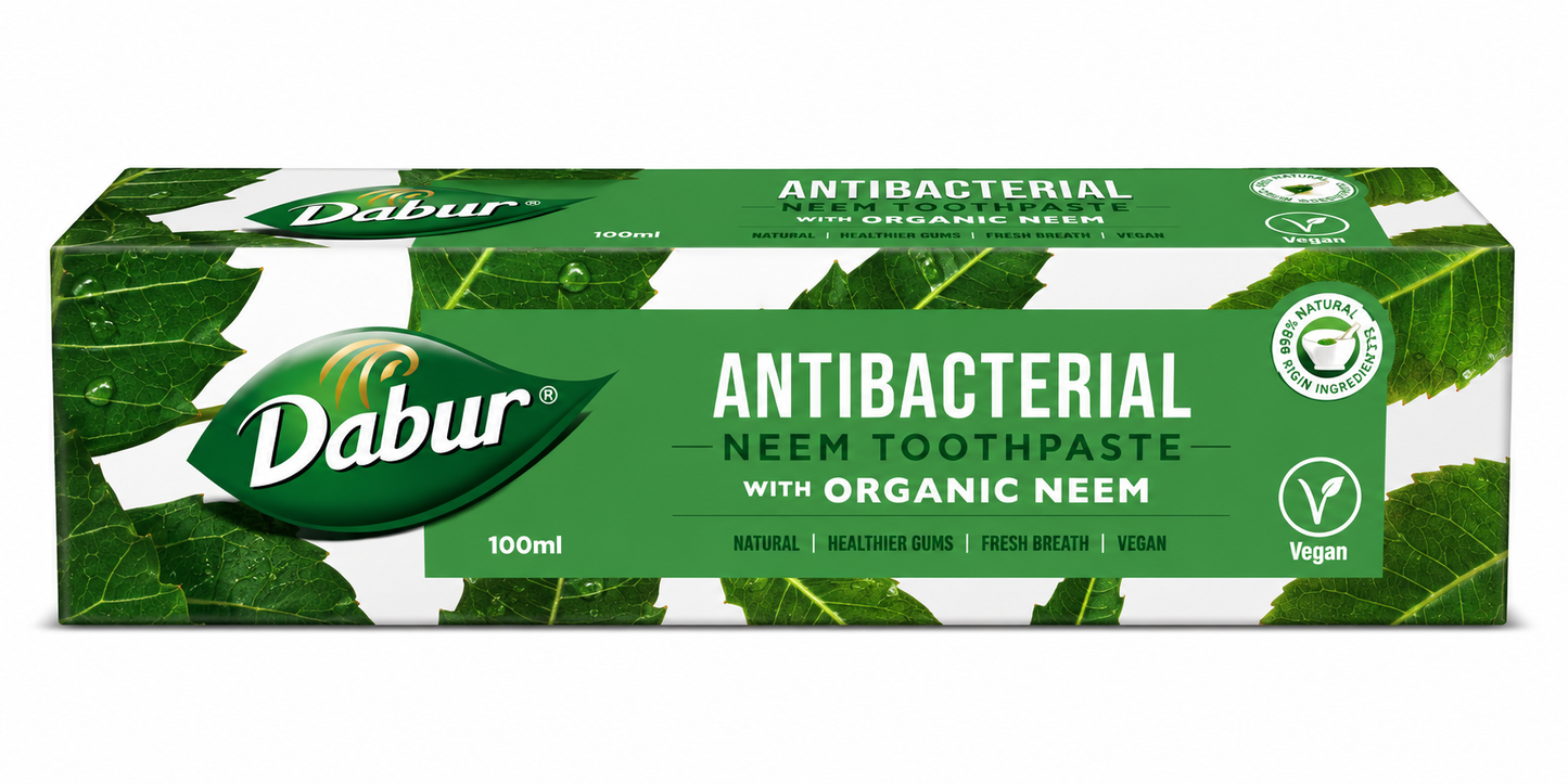 Dabur Antibacterial Neem Toothpaste with organic Neem 100ml