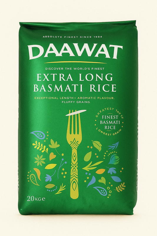 Daawat Extra Long Basmati Rice 20kg – Perfect for Biryani
