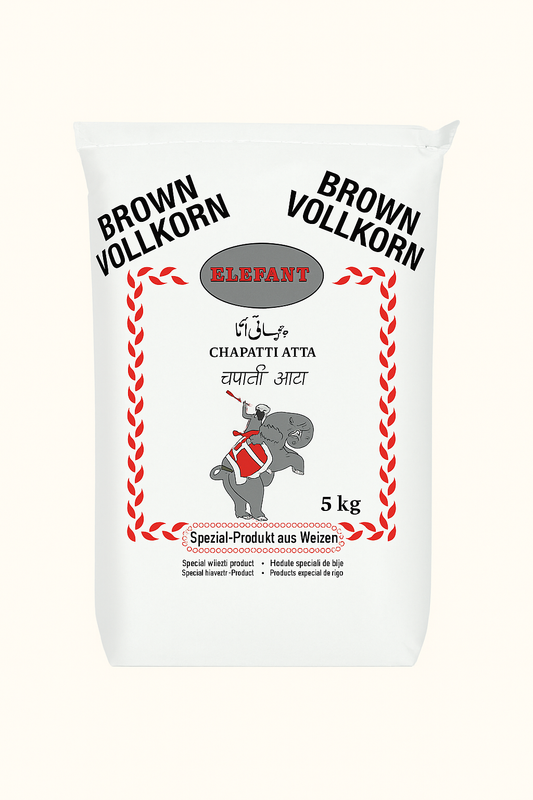 Elefant Brown Chapatti Atta – 5kg | Whole Grain Roti Flou