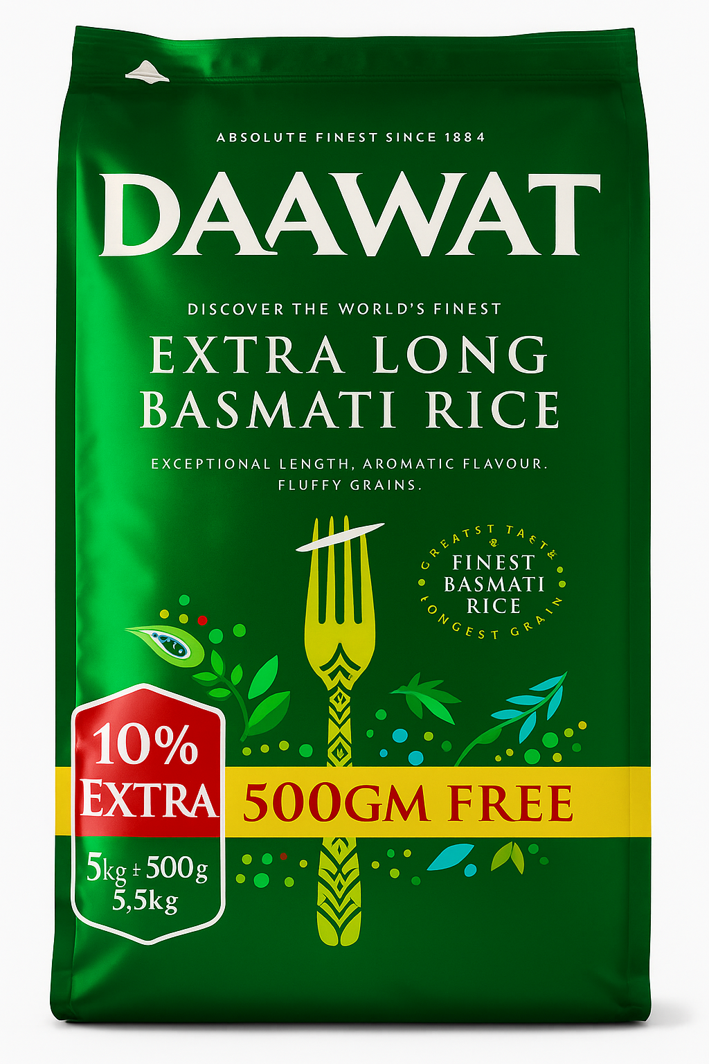 Daawat Extra Long Basmati Rice 5kg  – Premium Long-Grain Rice