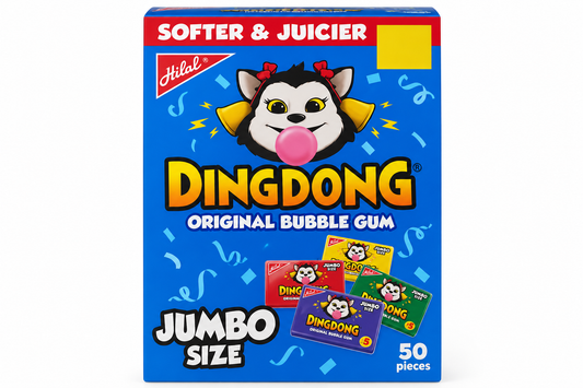 Hilal Ding Dong Original Bubble Gum 50 Pieces Jumbo Size
