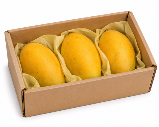 Fresh Pakistani Mangoes (White Chaunsa) Small Box (1.0-1.3kg Gross Weight)