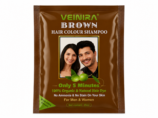 Veinira Brown Hair Colour Shampoo (1pack) 25ml