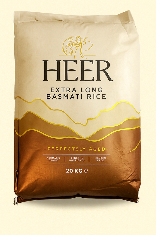 Heer Extra Long Basmati Rice 20kg – Authentic Indian Rice