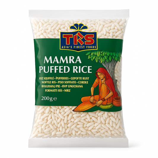 TRS Mamra Puffed Rice 200 g – Buy Online Indian Murmura for Snacks, Bhel Puri and Light Cooking