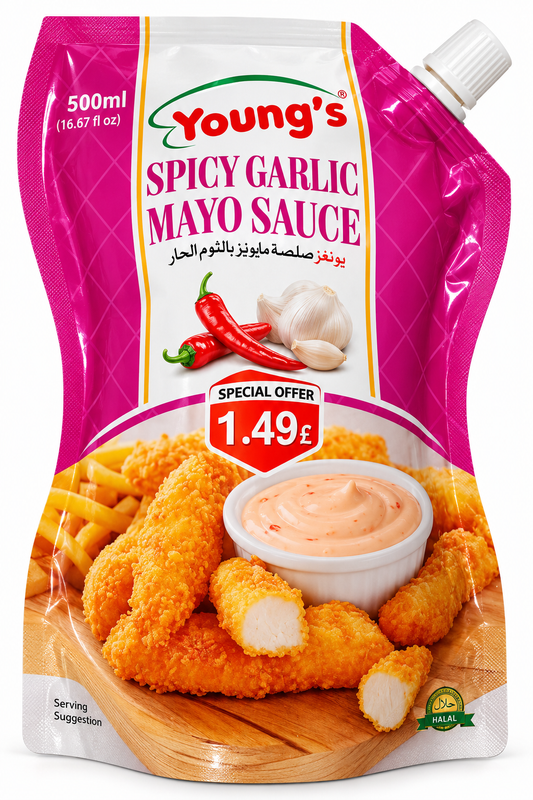 Young‘s Spicy Garlic Mayo Sauce 500ml