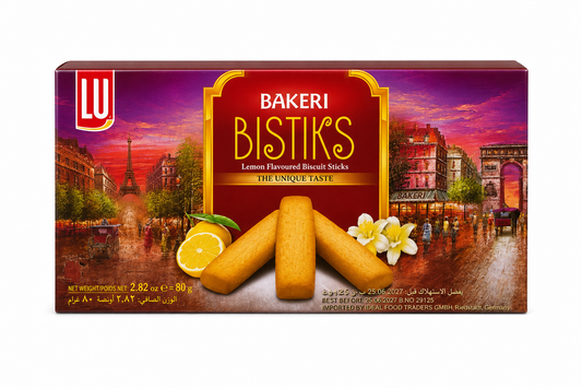 LU Bakeri Bistiks (Lemon Flavoured Biscuit Sticks) 80g