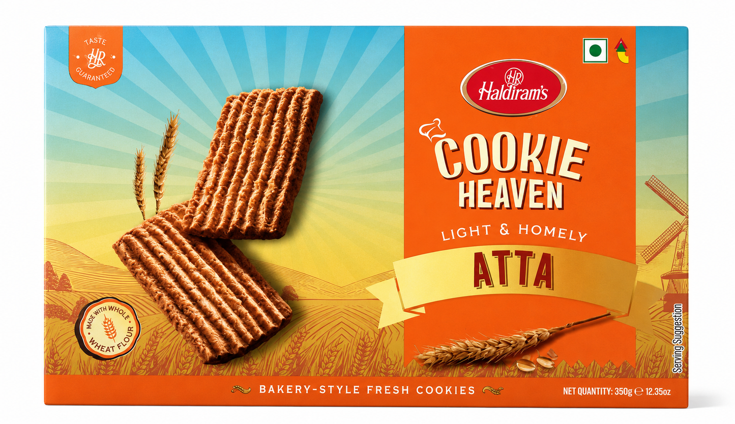 Haldirams Cookie Heaven Atta Light & Homely 350g