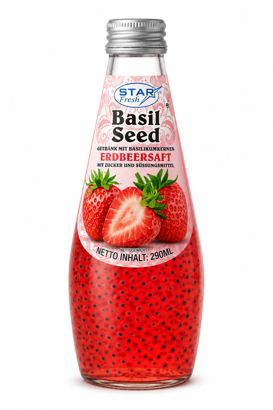 Star Fresh Basil Seed with Strawberry Juice 290ml
