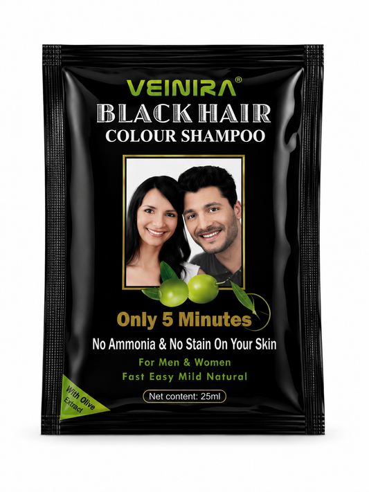 Veinira Black Hair Colour Shampoo (1pack) 25ml