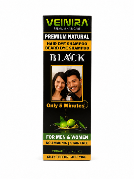 Veinira Black Hair Dye Shampoo 200ml