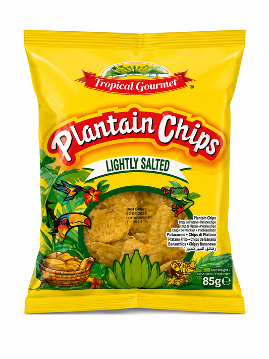Tropical Gourmet Plantain Chips Lightly Salted 85g