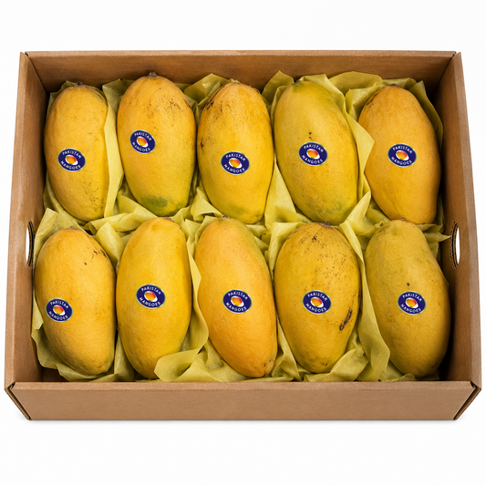 Fresh Pakistani Mangoes (White Chaunsa) Big Box (3,5-4,0kg Gross Weight)