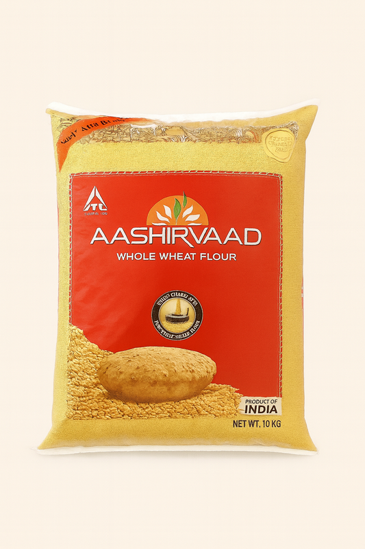 Aashirvaad Whole Wheat Atta 10 kg – Buy Online Premium Chakki Fresh Atta for Soft Rotis and Indian Bread