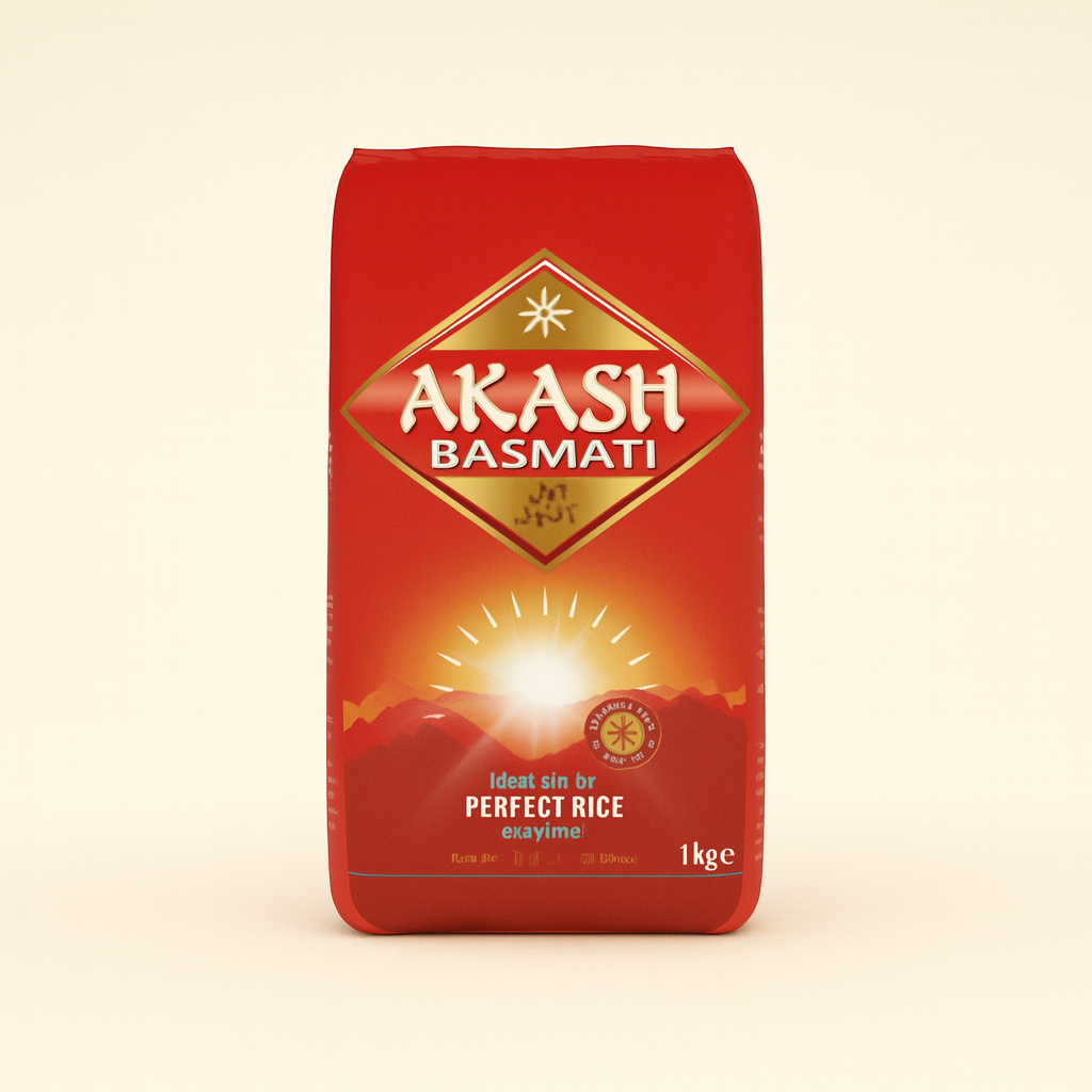 Akash Basmati Rice 1 kg – Buy Online Premium Long Grain Rice for Biryani, Pilau and Everyday Cooking