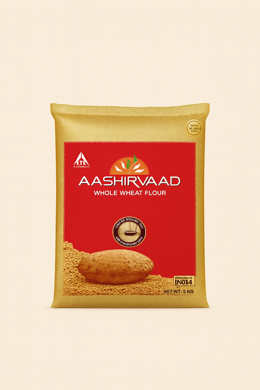 Aashirvaad Whole Wheat Atta 5 kg – Buy Online Premium Soft Roti Flour for Chapati and Paratha
