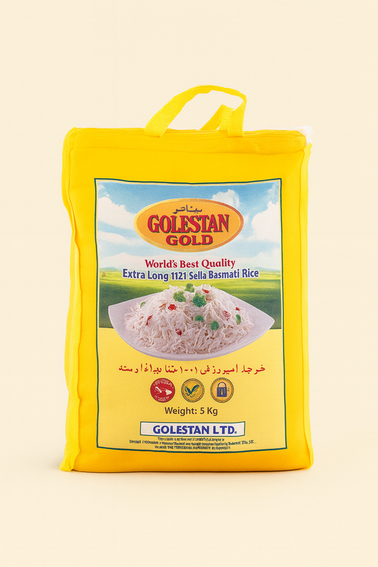 Golestan Gold - 5kg Extra Long 1121 Sela Basmati Rice
