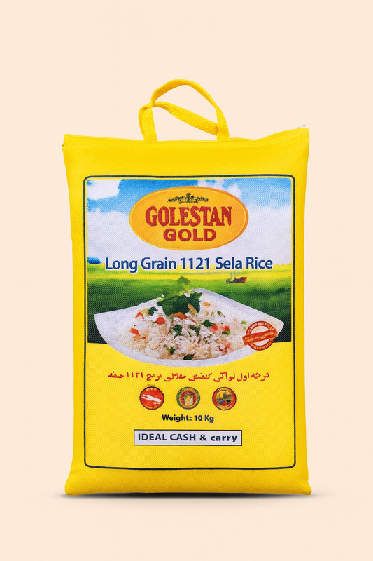 Golestan Gold - 10kg Extra Long 1121 Sela Basmati Rice