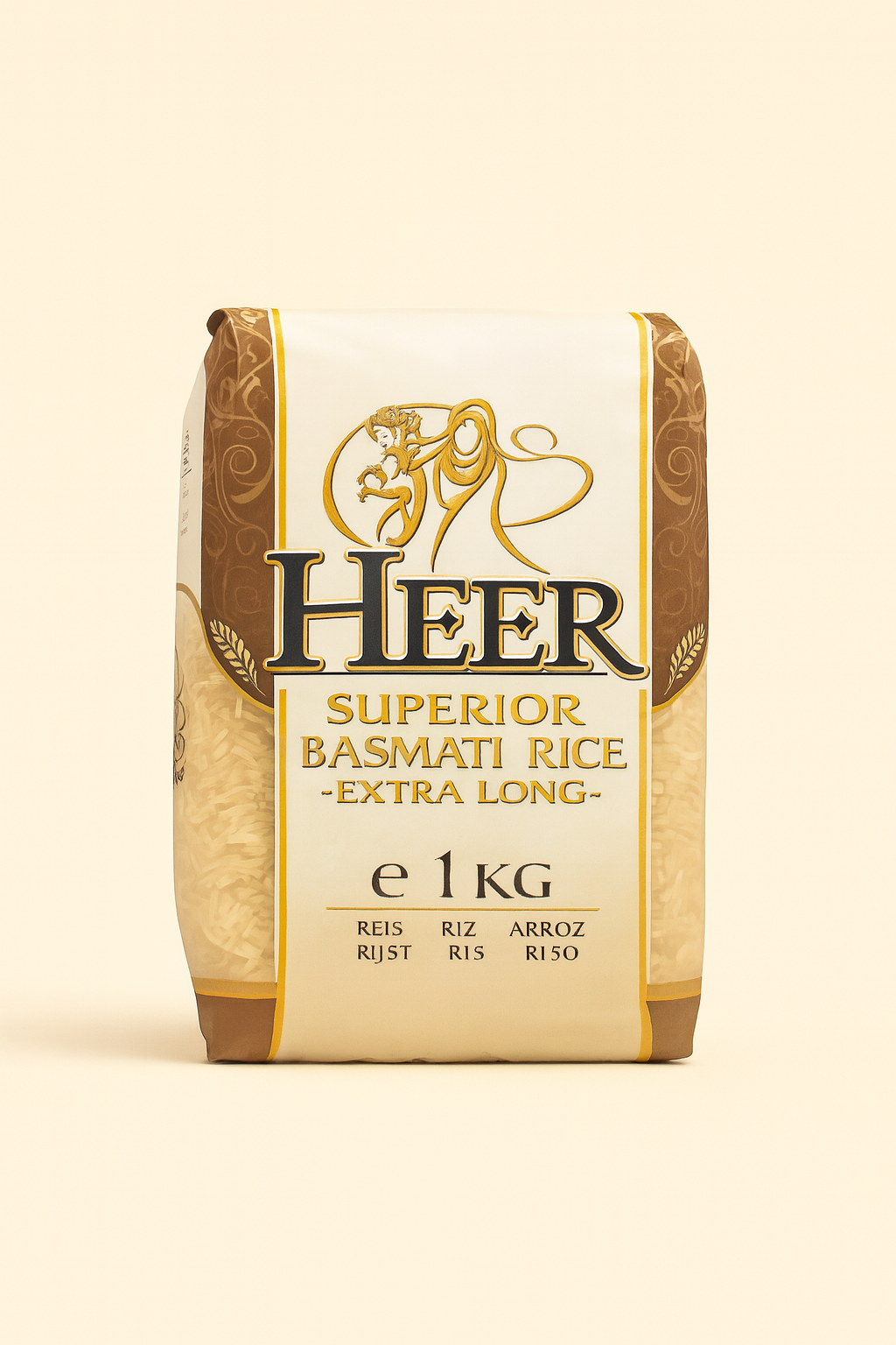 Heer Basmati Rice 1kg – Aromatic Indian Basmati for Everyday Use