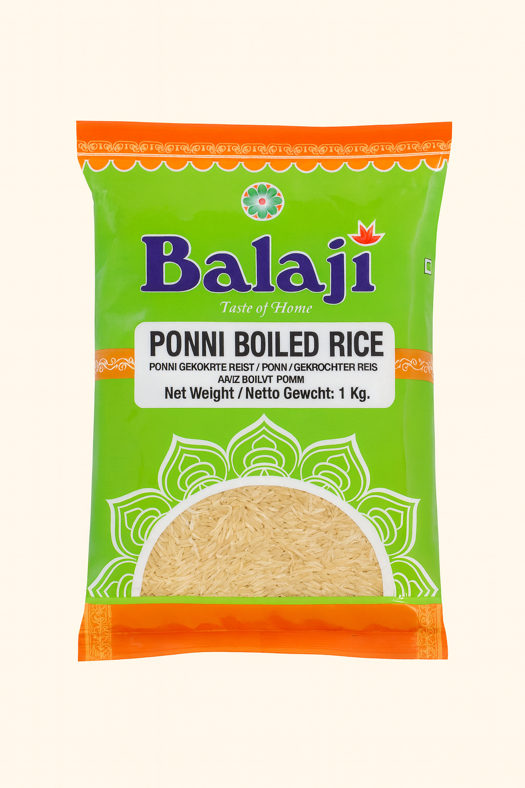 Balaji Ponni Boiled Rice 1 kg – Buy Online Authentic South Indian Parboiled Rice for Idli, Dosa and Daily Cooking