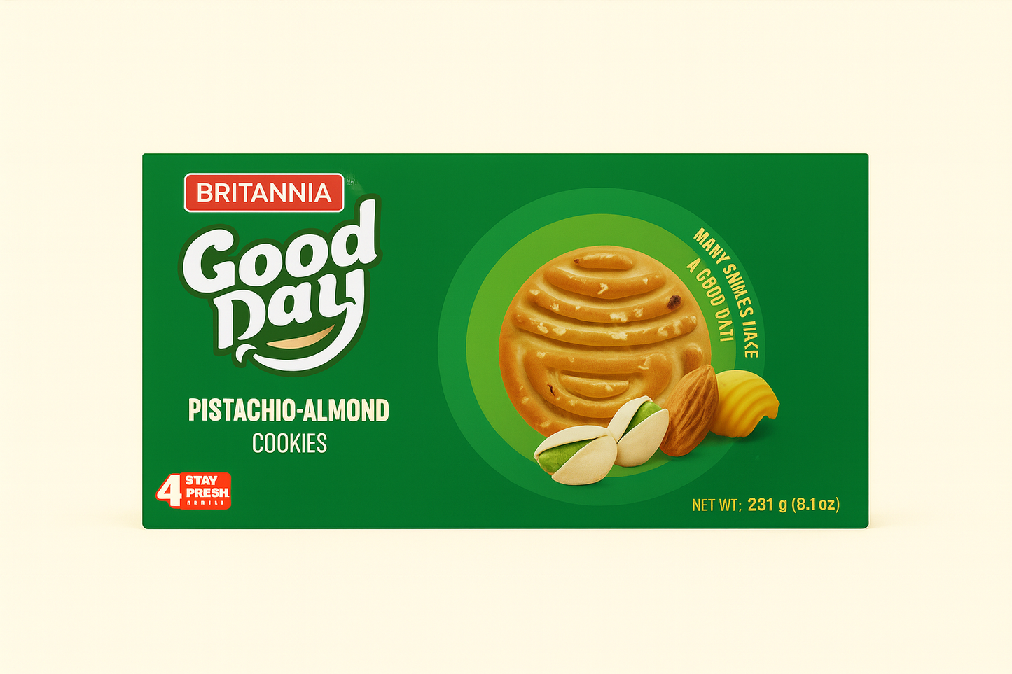 Britannia - Good Day Pistachio Almond Cookies 216g