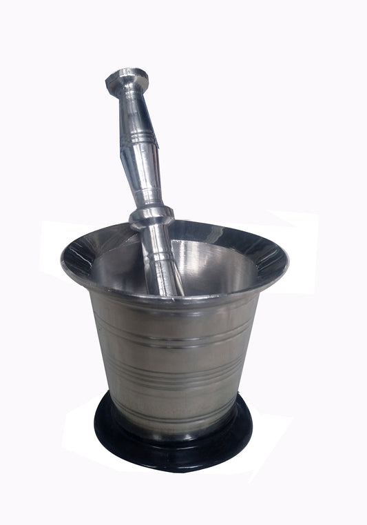 Stainless Steel Mortar & Pestle – Durable, Polished & Non-Slip Base