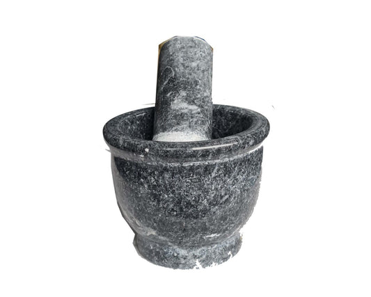Marble Mortar & Pestle (Dhori) – Heavy-Duty Stone Grinder for Herbs & Spices