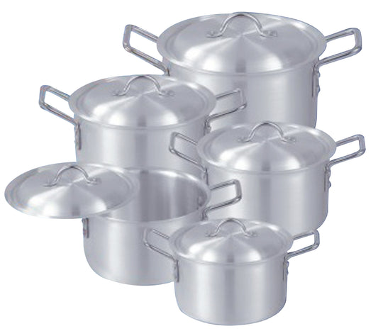 Baby Cookware Set – 5-Piece Aluminum Pots with Lids, Eco-Friendly & Dishwasher Safe
