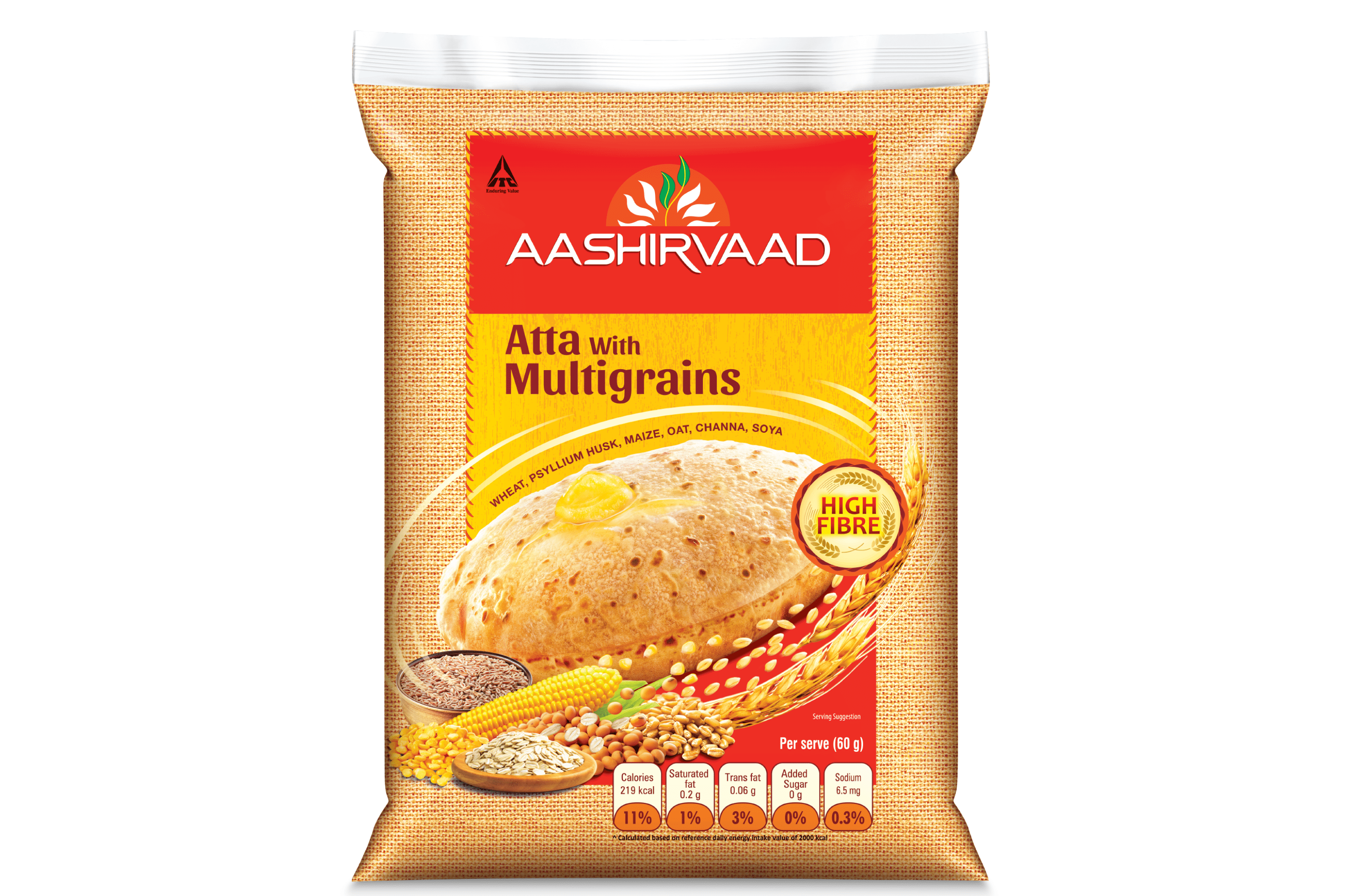 Atta Rajpot Aashirvaad Multigrain Atta 5 kg – Buy Online Healthy Whole Wheat Flour ...